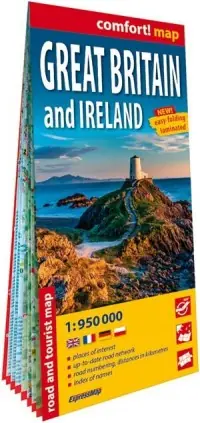 Wielka Brytania i Irlandia Great Britain and Ireland laminowana mapa samochodowo-turystyczna 1:950 000 Dostępne od ręki