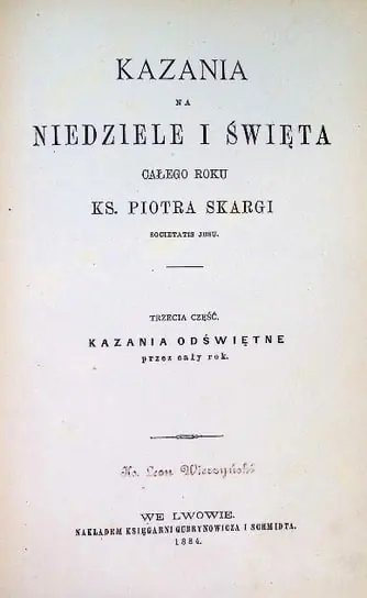 Nowy Kazania na niedziele i święta całego roku Część 3 1884 r.