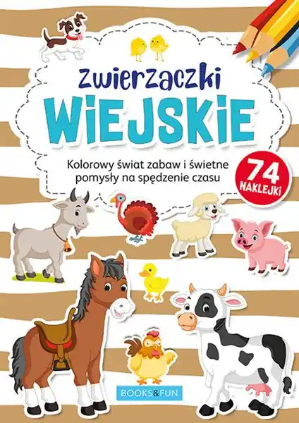 KOLOROWANKA Z NAKLEJKAMI - ZWIERZACZKI WIEJSKIE Ostatnie sztuki