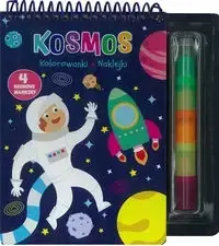 Kosmos. Kolorowanki, naklejki, 4 neonowe markery - praca zbiorowa Kup online