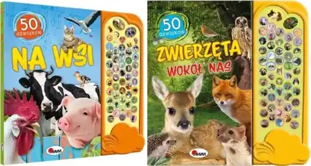 2W1 50 DŹWIĘKÓW ZWIERZĘTA WOKÓŁ NAS + NA WSI - ELŻBIETA KOROLKIEWICZ - Elżbieta Korolkiewicz Oferta